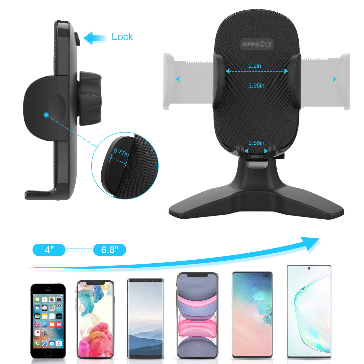 360 Rotating Phone Accessories desktop phone stand Mobile phone holder for table