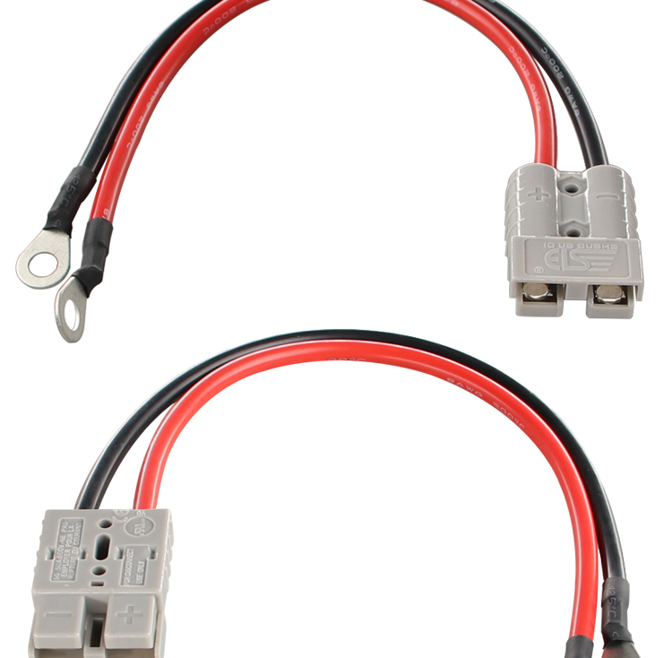 Adaptador resistente & cabo atual alto 300MM da conexão de bateria 8AWG do conector 50A do conector 50A para o conector atual alto