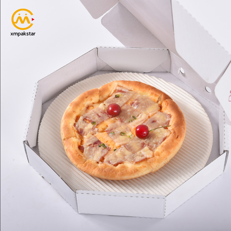 Custom logo corrugated cardboard packing 12 inch pizza packaging box