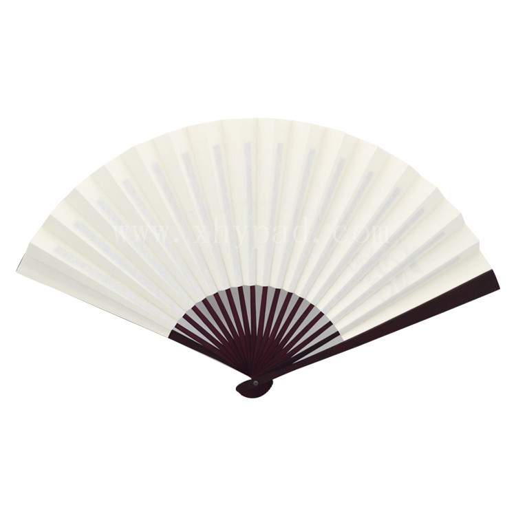 Custom advertising fan printing LOGO advanced Chinese folding paper fan bamboo handle