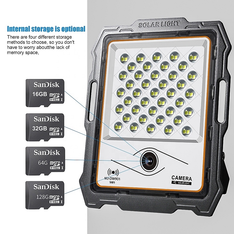 IP67 outdoor solar powered CCTV Camera 100w 200w 300w 400w 600w solar flood light camera