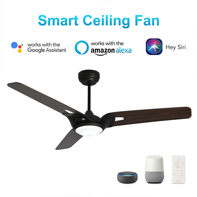 56 inch three blades smart ceiling fan with light LED ceiling fans for living room decorated