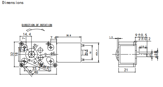 46MM worm gearbox 90 Degree Right Angle 2rpm 12V 46MM* 32MM DC Worm Gear Motor