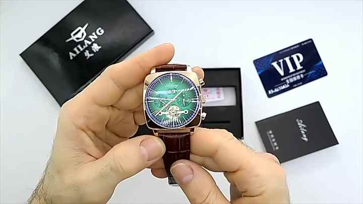 Ailang 8655 Square Case Men's Mechanical Watch - Luxury Tourbillon