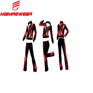 OEM custom bomber jacket long sleeve cheerleading practice woman jacket and pants