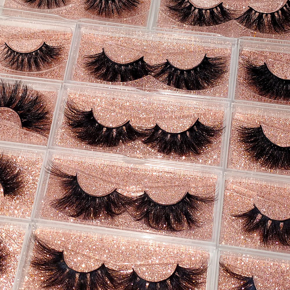 private label luxury black premium strip lashes 3d 5d siberian mink fur wholesale 25mm 27mm dramatic fluffy mink eyelashes