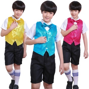 Sequined Vest Stage Dance Costume Jazz Fancy Boy Dance Stage Costumes Performance Dress
