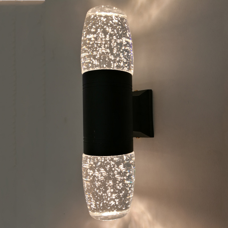 Indoor Nordic Double Bubble Crystal For Bathroom LED Wall Lamps