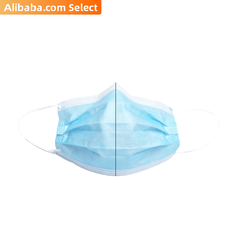 Azul de proteção integral à prova de poeira descartáveis não-tecido máscara facial médica