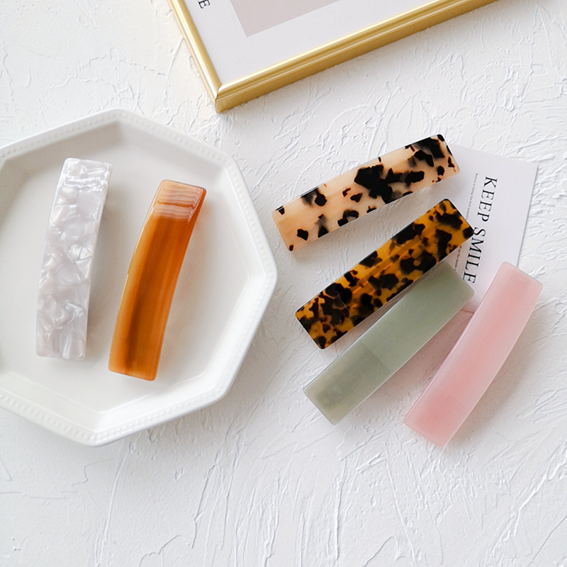 Большая кислотная заколка, модные аксессуары для волос, ацетатная заколка для волос для вечеринки, женские подарки, элегантные весенние заколки для волос на заказ