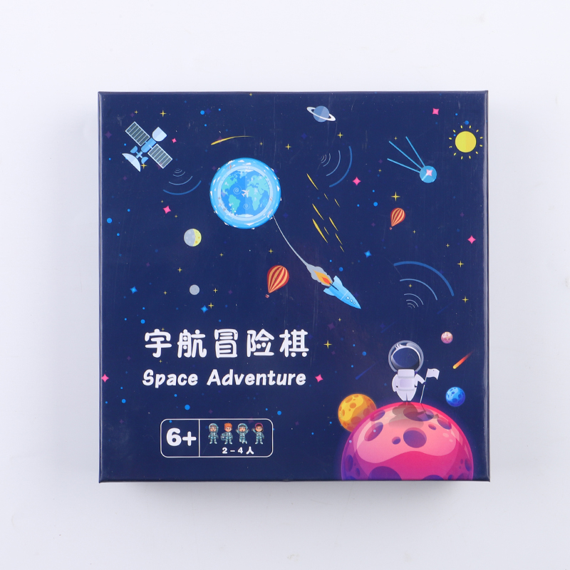 Пользовательские ламинации печати дети головоломки кости, OEM заказы, складные настольные игры, космические приключения шахматы