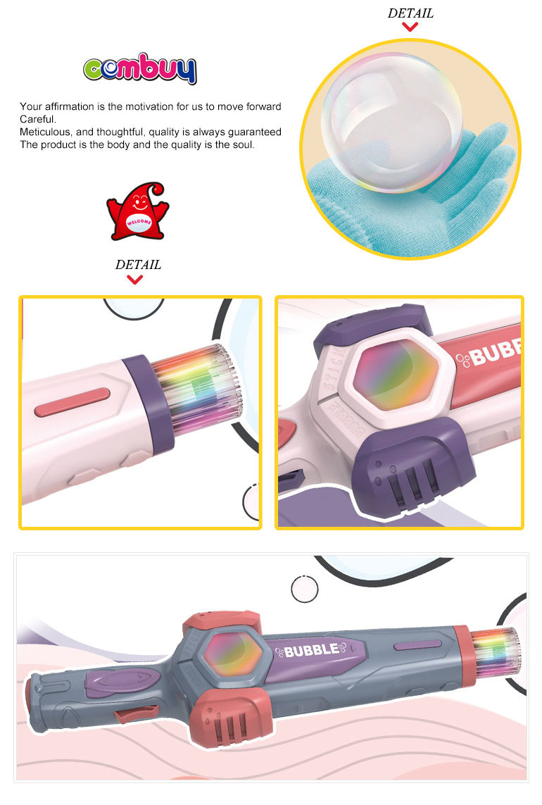 Automatic plays LED music word bubble smoke gun toy with gloves