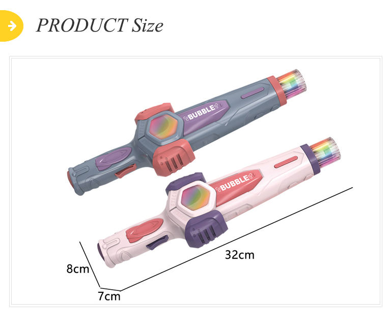 Automatic plays LED music word bubble smoke gun toy with gloves