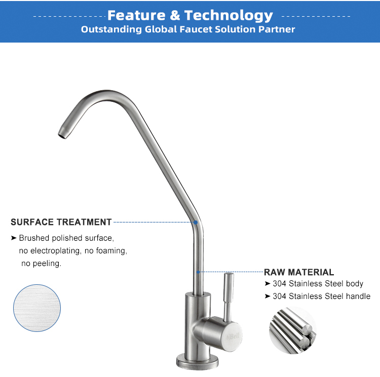 Gooseneck Ro Filter Kitchen Taps 304 Filtered Water Tap Grifos Para Tarja De Cocina