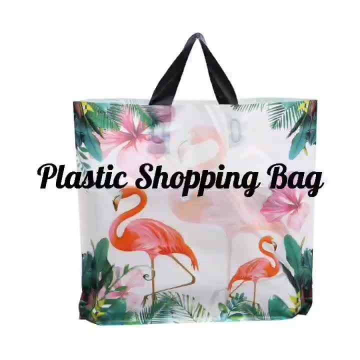 20*30cm 35*45cm Customized Printed Logo LDPE/HDPE Handle Die Cut