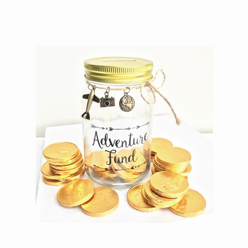 Дизайнерская банка Mason Jar, прозрачная стеклянная копилка для монет/Копилка, оптовая продажа