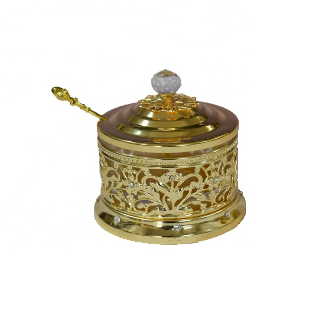 Бытовые изделия металлическая подставка стеклянная банка внутри сахарница с ложкой