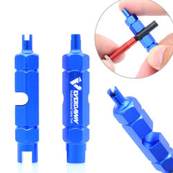Aluminum Bicycle Schrader Valve Core Tool Tube Multifunction Bike Tires Repair Tools Extension Rod Remove Wrench