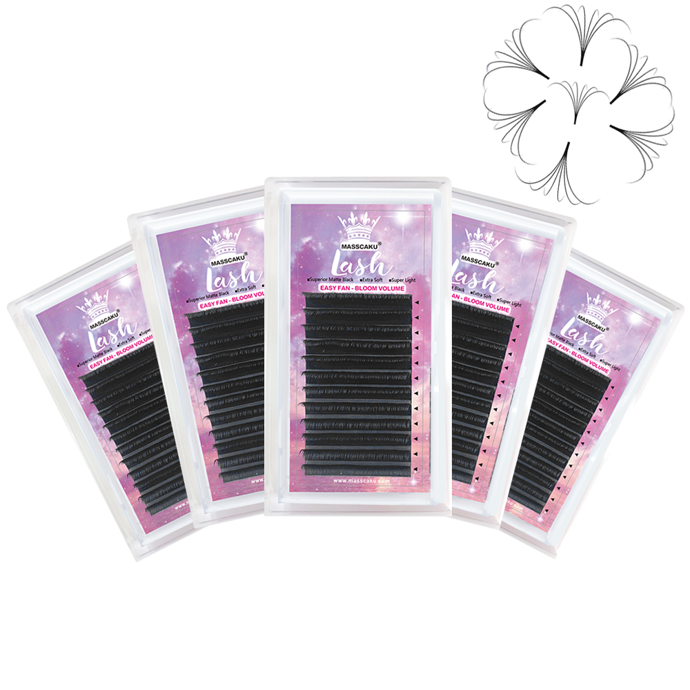 Оптовая поставка искусственных норковых ресниц MASSCAKU для наращивания, поставщик норковых ресниц