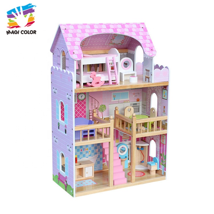 Готово к отправке, деревянные 3-х слойные ролевые игры игрушки Кукольный дом W06A163B
