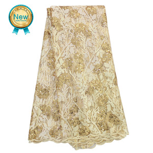 Bestway latest lace materials french tulle net sequins embroidery african lace fabric