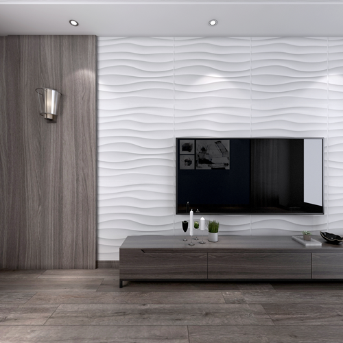 Waterproof Interior PVC Decorative 3D Wall Panels 1mm Shining Gold Diamond Design