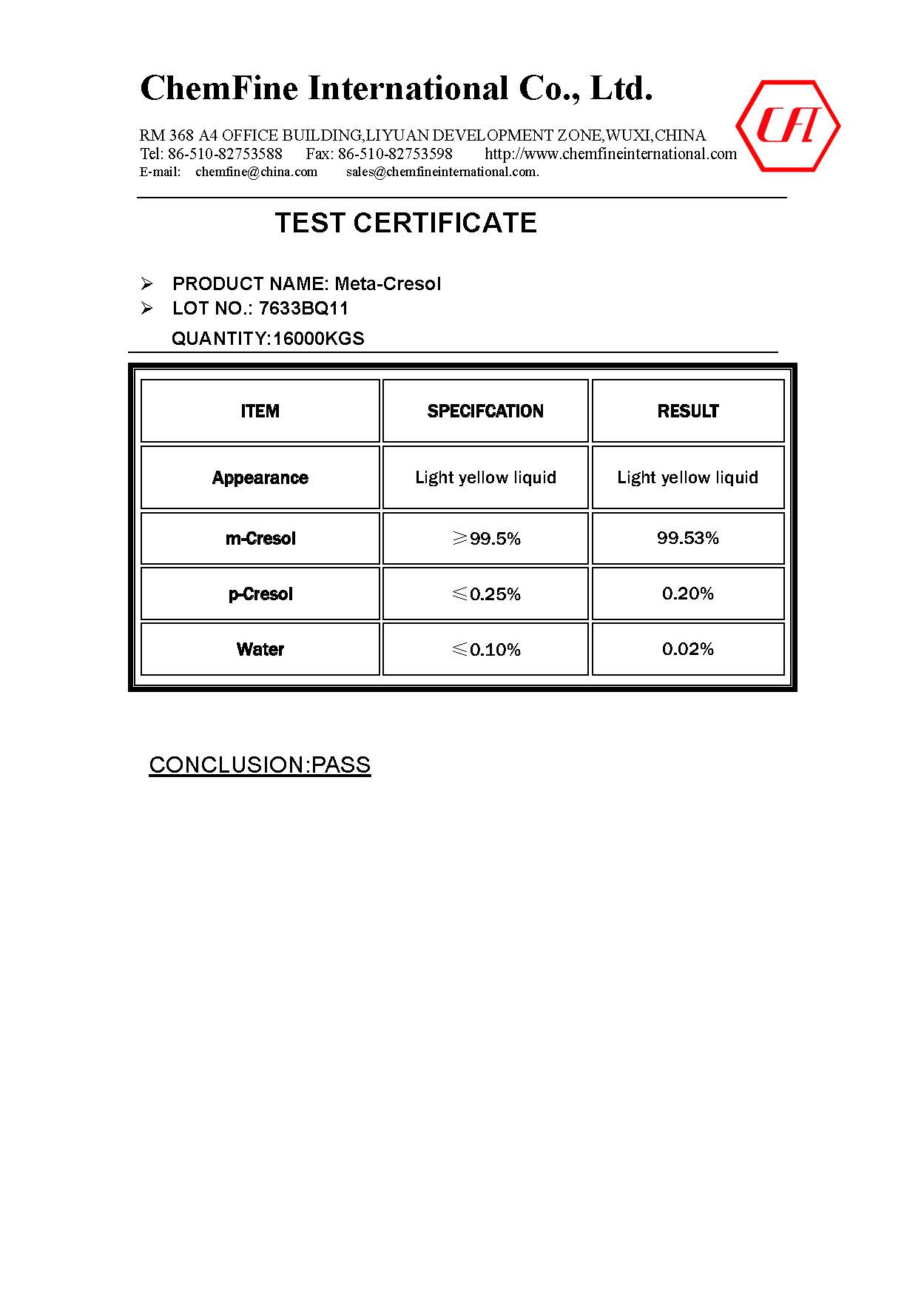 3-Methylphenol NR CAS 108-39-4 M-Cresol For Flavor Fragrance Additives 0