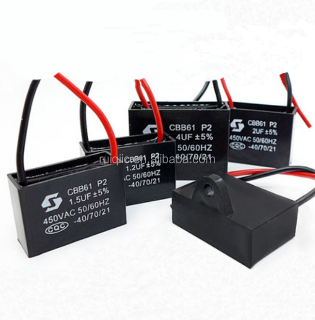 GAOHOU 5Pcs Condensatore Per Ventilatori Da Soffitto A 2 Fili Da 4.5uf CBB61 Condensatore Di Avvio Del Relè Di Potenza Da 4.5uf 250V AC 50/60 Hz Per Cappe A Pavimento - Foto 5