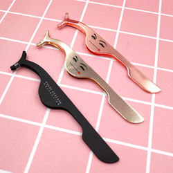 custom logo eyelash tweezers private label rose gold eyelash extension tweezers stainless steel lashes applicator