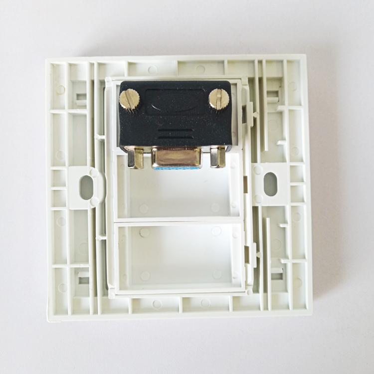 Angled VGA Wall Socket Wall Face Plate JBFP20 - Face Plate CN;ZHE CE ROHS ISO9001 White Telecommunication