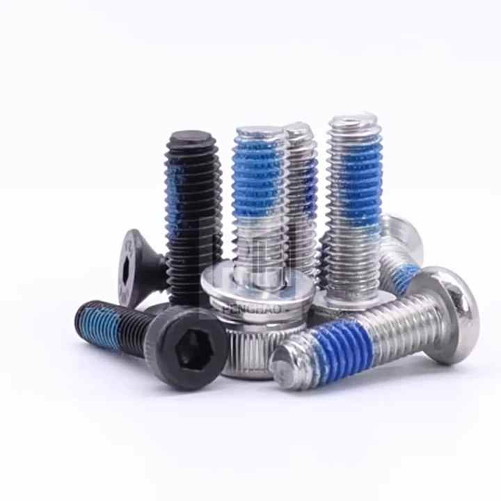 304 Edelstahl Nylon Ptach Senk schrauben mit Innen sechs kant Anti-Loose  Anti-Drop Anti-Vibration Low Profile Mbels ch rauben