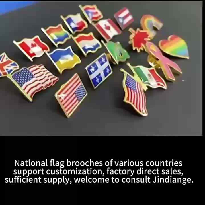 Palestinian Flag Brooch Pin for Clothing Accessories Custom OEM