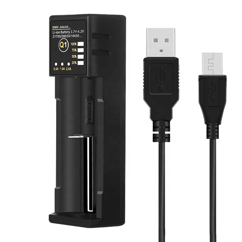 Быстрая зарядка, зарядное устройство USB для светодиодных фонариков, перезаряжаемые литий-ионные батареи