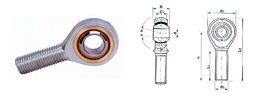 Rod End Bearing Male Thread Self-Lubricating Rod Ends
