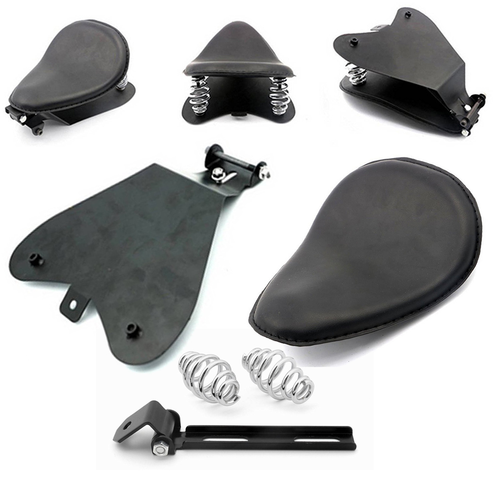 U_L Chrome Solo Seat Spring Mount Bracket Harley Bobber Chopper HD Big Twin