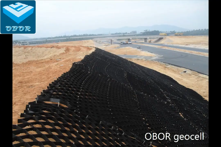100mm Cell Depth Interlocking HDPE Geocell Grid for Retaining Wall and ...