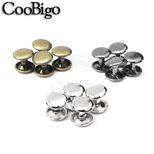 3~10mm Head Metal Double Rivet Stud Collision Nail Spike Punk Belt Leathercraft