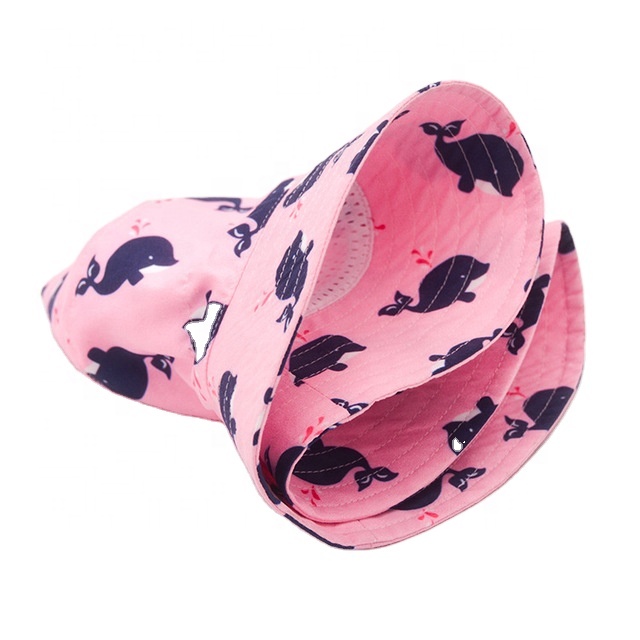 Costom Kids Sun Cap and Hat Wide Brim UV Protection Bucket Hat Chin Strap Children Bucket Hats