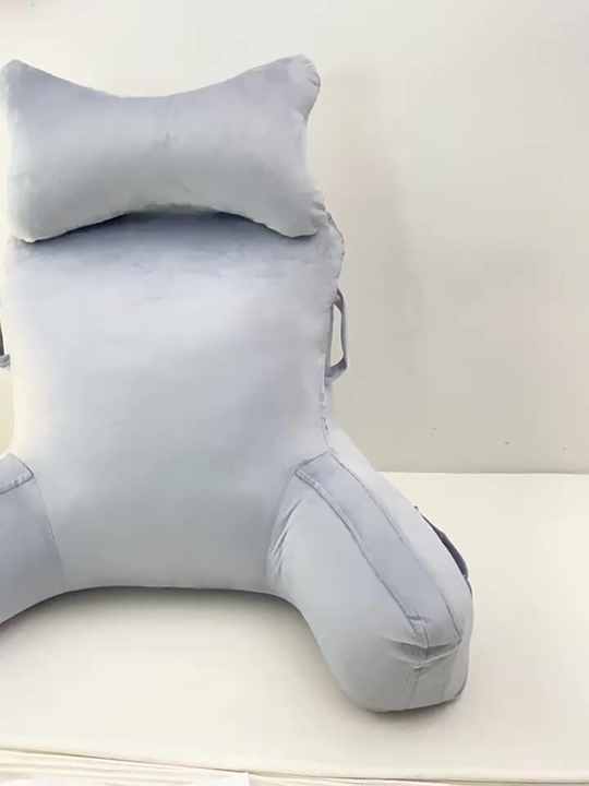 Almohada de descanso en cama de lectura con brazos giratorios de cuello  desmontables para sentarse en la cama Almohadas traseras para adultos para  ver