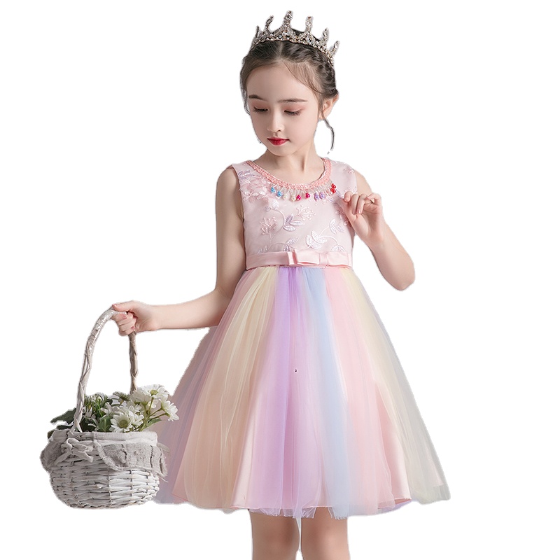 Лидер продаж, детское платье, платье принцессы, новый летний комплект детской одежды