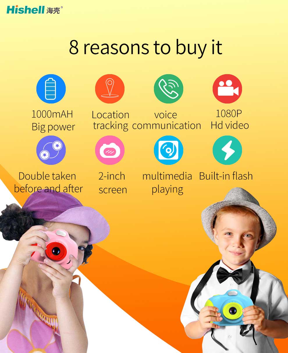 Fun gift for Kids Built-in Lithium Battery Fun Photo Waterproof Shockproof Cartoon Smart Kids Camera