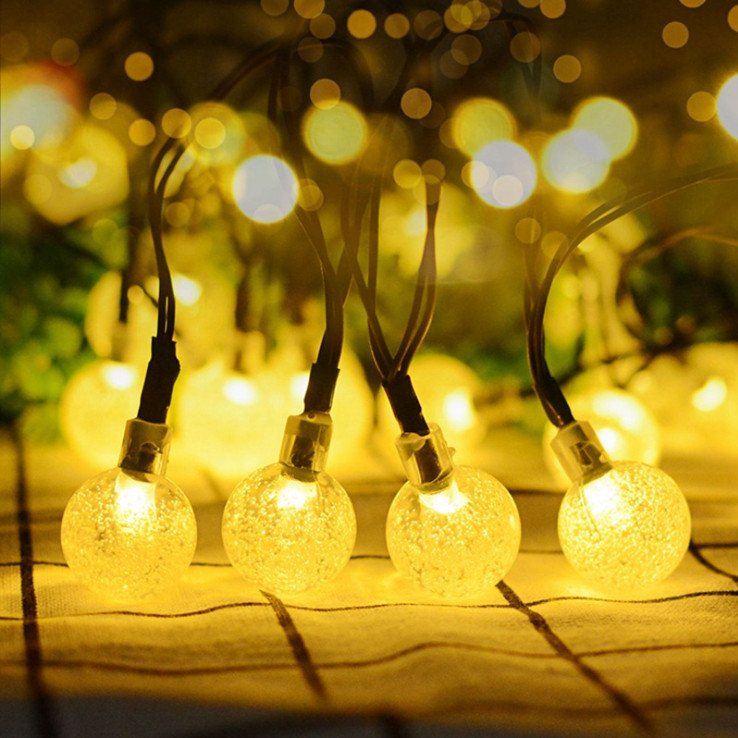 30/50 LEDS Crystal ball 6M/10M Solar Lamp Power LED String Fairy Lights Solar Garlands Garden Christmas Decor For Outdoor