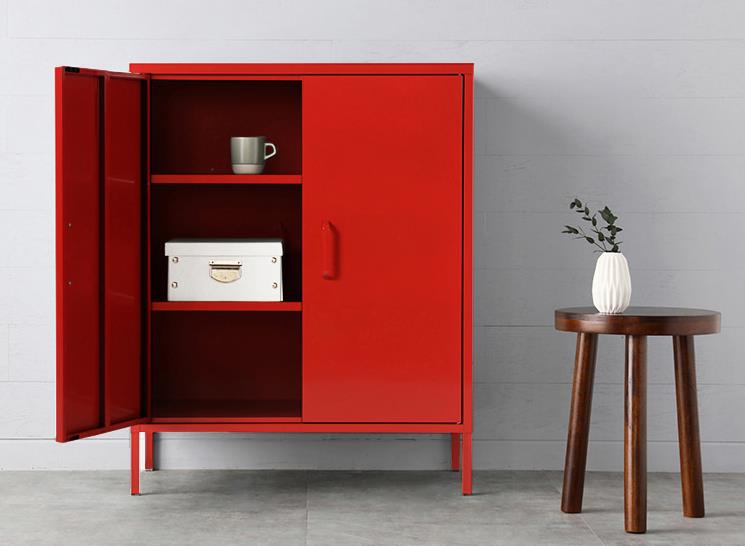 Home Furniture Living Room Cabinets 2 Mesh Door Storage Cabinet With Stand Feet