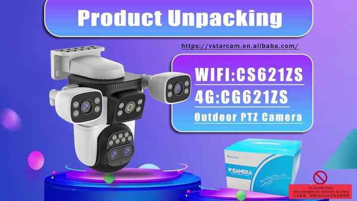 Vstarcam CS621ZS 12MP Surveillance Wifi IP Outdoor PZT Camera 360 Degree  Wireless Surveillance Camera