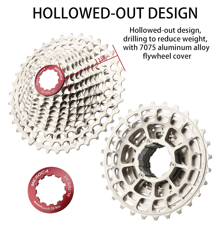 MEROCA cassete 11 speed road bike Ultralight Flywheel accesorios cassette 11 Speed sprocket bicycle cassette for Shimano sram