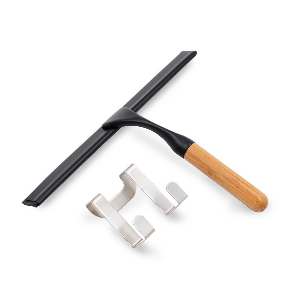 FREE SAMPLE Glass Window Squeegee Cleaner Shower Bathroom Mirror Rubber Wiper With Suction Hook