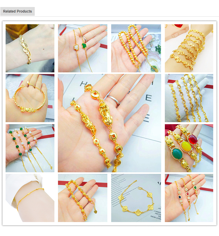 黄铜镀金算盘情侣手链精湛模仿金算盘手链男女珠宝