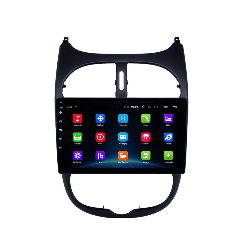 4G Android Navigation & Gps Support Sim Card 9 Inch Car Stereo With FM/AM/RDS/AHD/DSP Car Radio Video For Peugeot 206