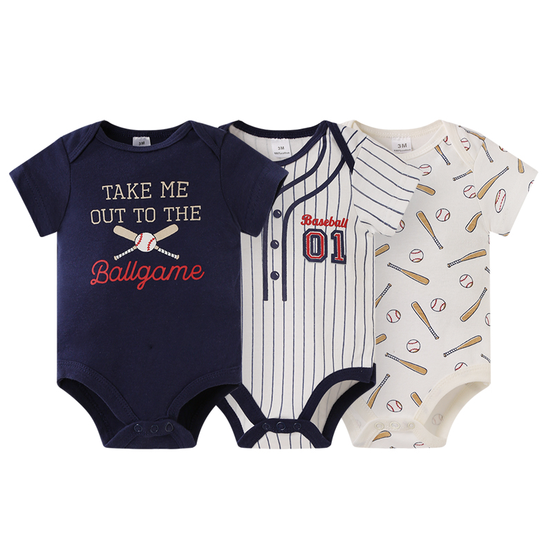 Оптовая продажа, футболка с короткими рукавами летняя детская одежда комбинезон комплекты одежды для малышей из 3 предметов, одежда хлопковая куртка для маленьких детей, Детский комбинезон, комплект