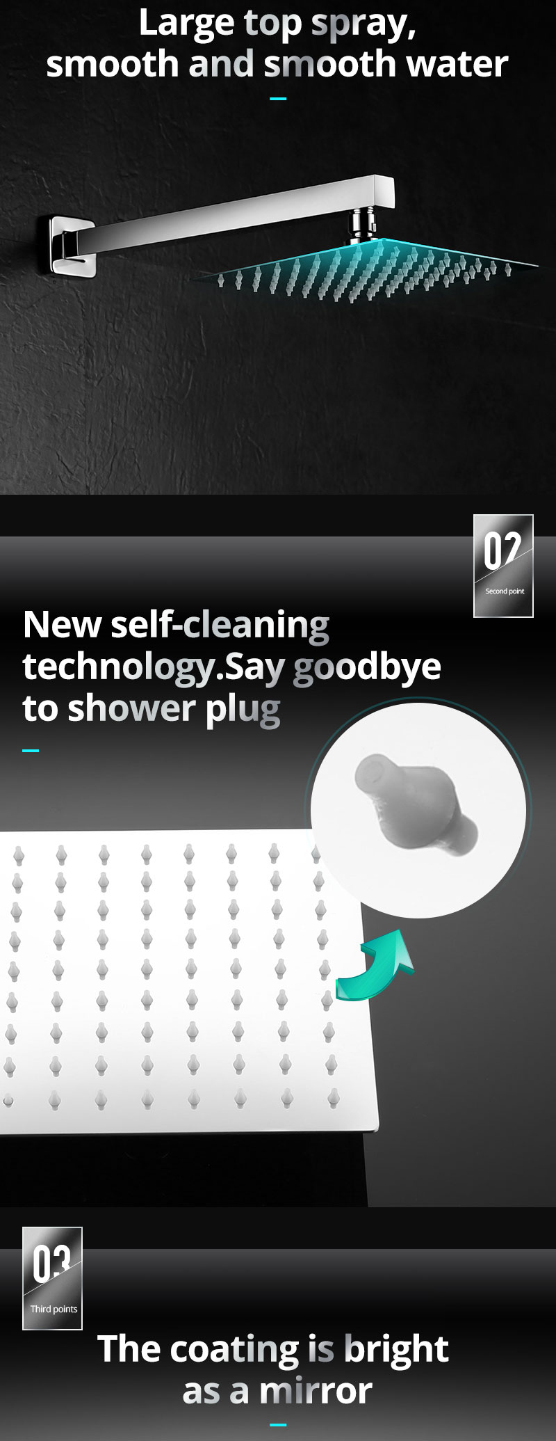 hm European Italian Style Square Bathroom Bath Exposed Thermostatic Bar Chrome SUS304 Shower Faucet Mixer Tap Taps Kits